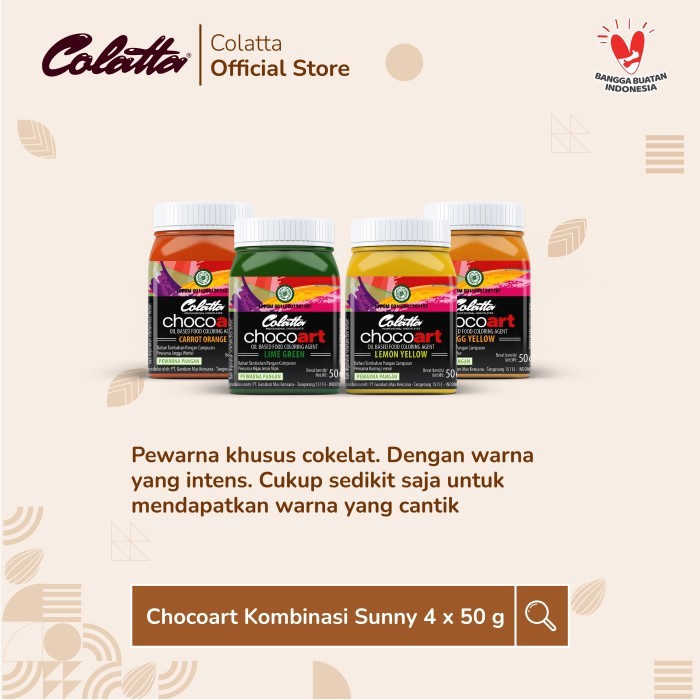 

Colatta Chocoart Kombinasi Sunny - Pewarna Makanan 4 X 50g