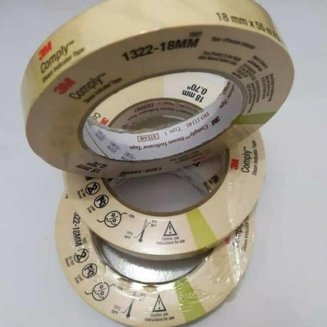 Pita Autoclave Tape 3M 1322 Indicator Steam 18Mm X 50 Meter