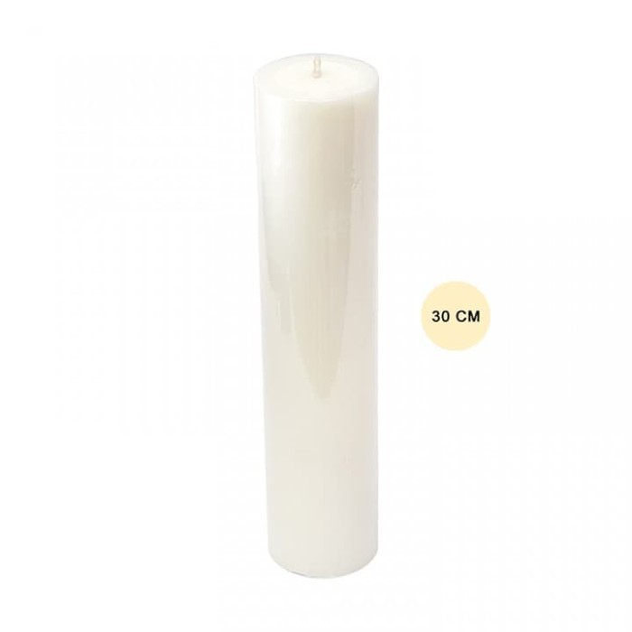 $$$$] Lilin Putih Pilar Besar ( Uk. 30 x 7,5cm ) - Lilin Pilar Rohani