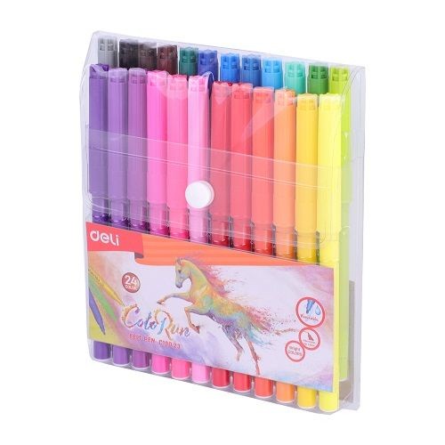 

Deli Spidol Warna - Felt Pen dapat dicuci 1.0mm 24 Warna EC10023