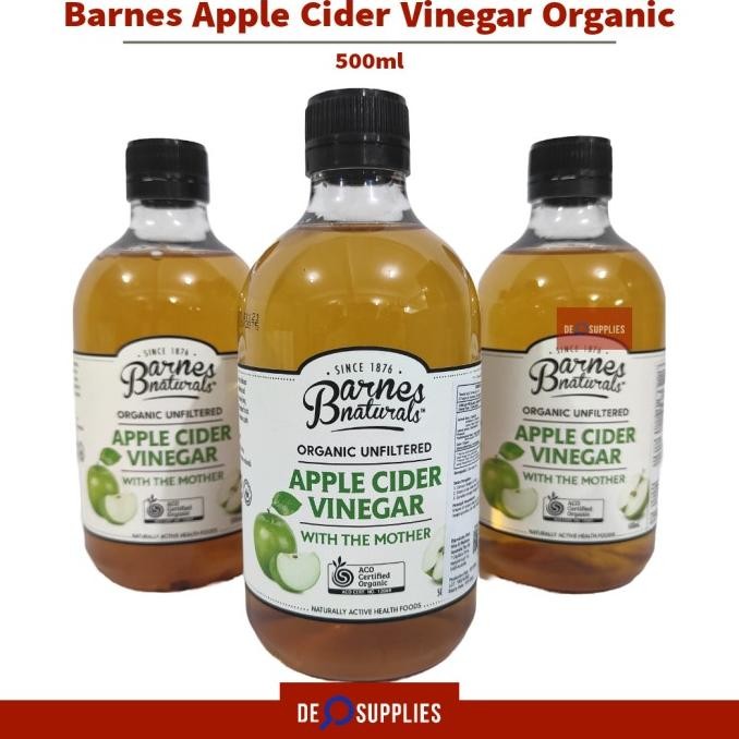 

DISKON Barnes Naturals Apple Cider Vinegar Organic 500ml - Cuka Apel Australi