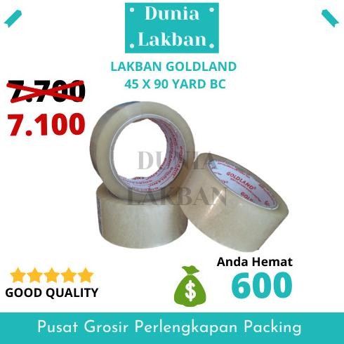 

TERLARIS - Lakban Goldland 45mm 90 yard BC termurah CARTON