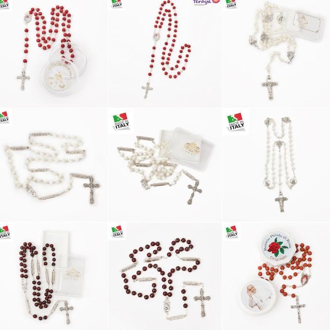 ;&;&;&;&] Aneka Rosario Made in Italy Aksesoris Fashion Kalung Salib Katolik