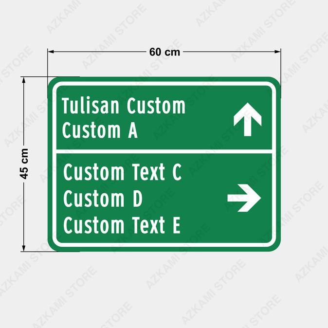 

Rambu Petunjuk Arah Custom 45cm x 60cm Plat Alumunium