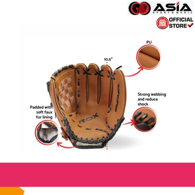 Glove Softball Rox Sarung Tangan | Baseball | Sarung Tangan Soft Ball Baseball TMA