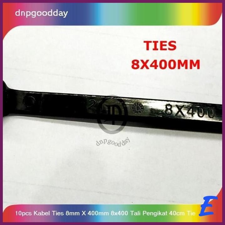 

| DPD | 10PCS KABEL TIES 8MM X 400MM 8X400 TALI PENGIKAT 40CM TIE