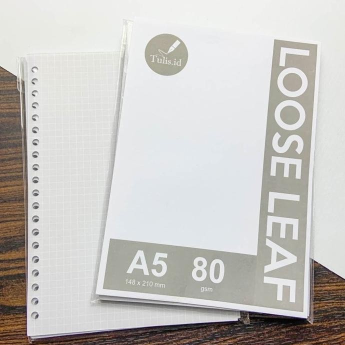 

TERBARU - Tulis.Id] Loose Leaf Whitelines A5 Ruled Dotted Grid
