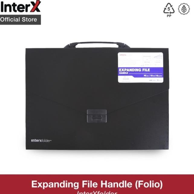 

EXPANDING FILE WITH HANDLE FOLIO INTERX TAS DOKUMEN MAP SEKAT PLASTIK