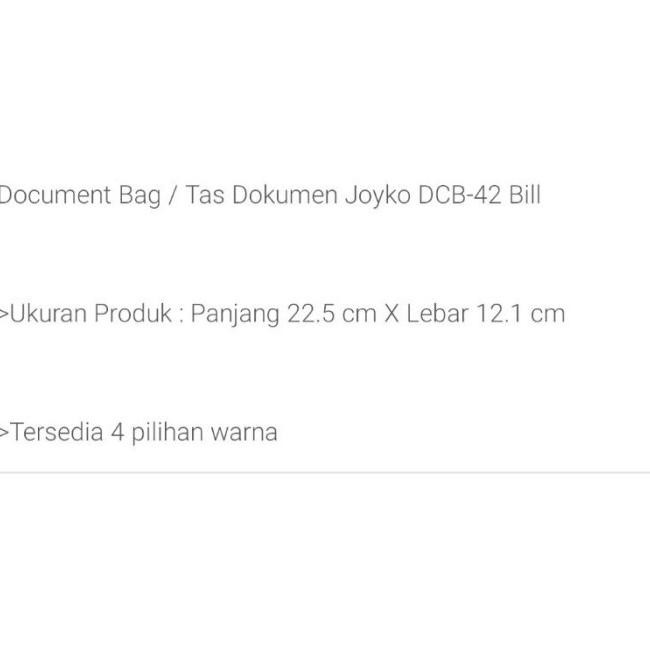 

DOCUMENT BAG TAS DOKUMEN JOYKO DCB-42 BILL/ DOMPET SERBA GUNA/ DOMPET