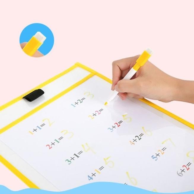 

STAT 10PCS TAS FOLDER FILE DOKUMEN DAPAT DIHAPUS REUSABLE UNTUK ANAK