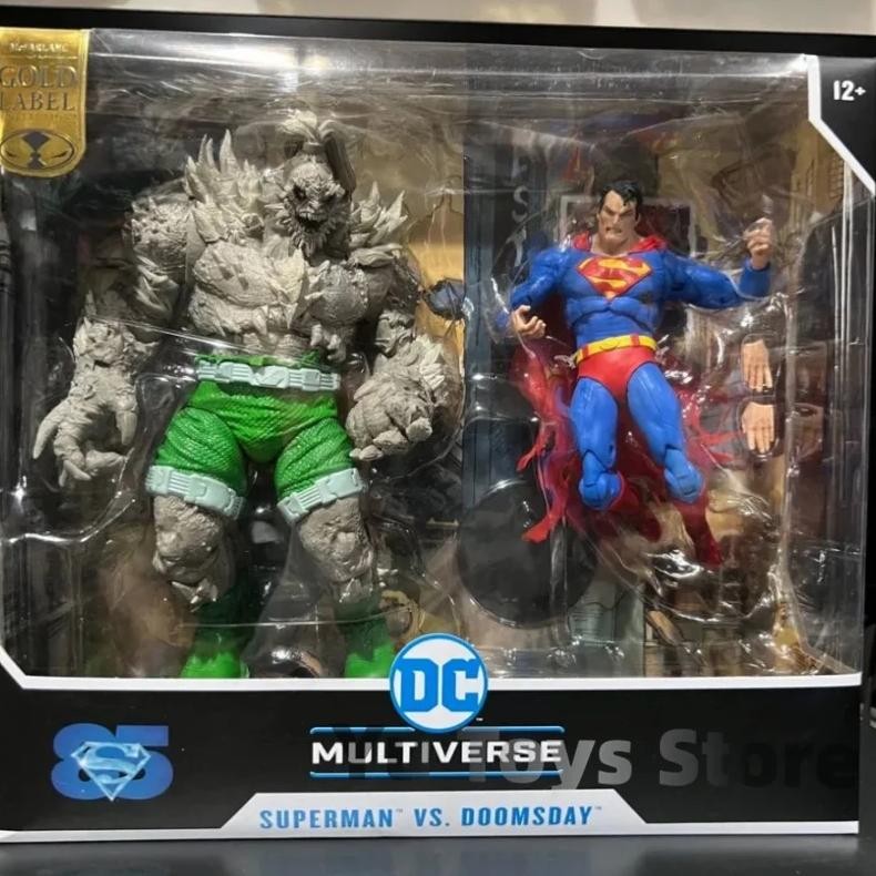 original mcfarlane dc multiverse toys 7-10inch superman figure vs doomsday comics action figurine st