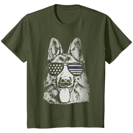 K9 Polisi Polisi Kaos Anjing Polisi Garis Biru Tipis Hadiah Kaos |WmLp7p7f|