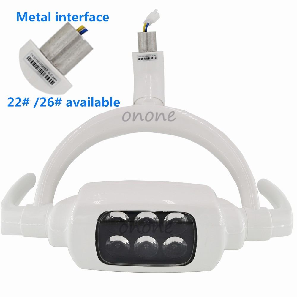 Lampu Operasi Lampu Induksi Gigi Lampu Mulut LED untuk Peralatan Kursi Unit GigiAC 12V 6000K 6 Lampu