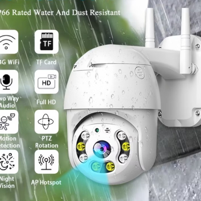 CCTV V380 Pro Outdoor Wifi Camera Long Distance Via HP 360 1080P P2