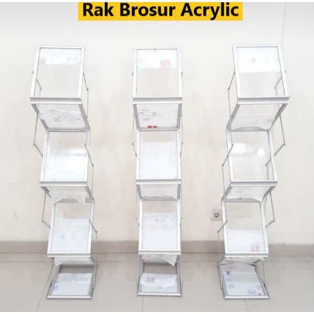 

Rak Brosur Lipat Acrylic 7 Susun | Brochure Magazine Rack Display