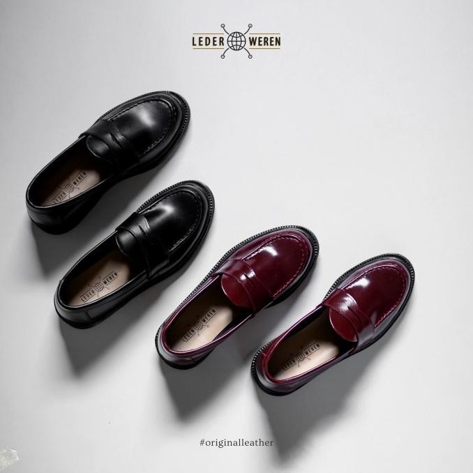 Sepatu Loafer Pria - Leder Penny Loafer - Lederweren