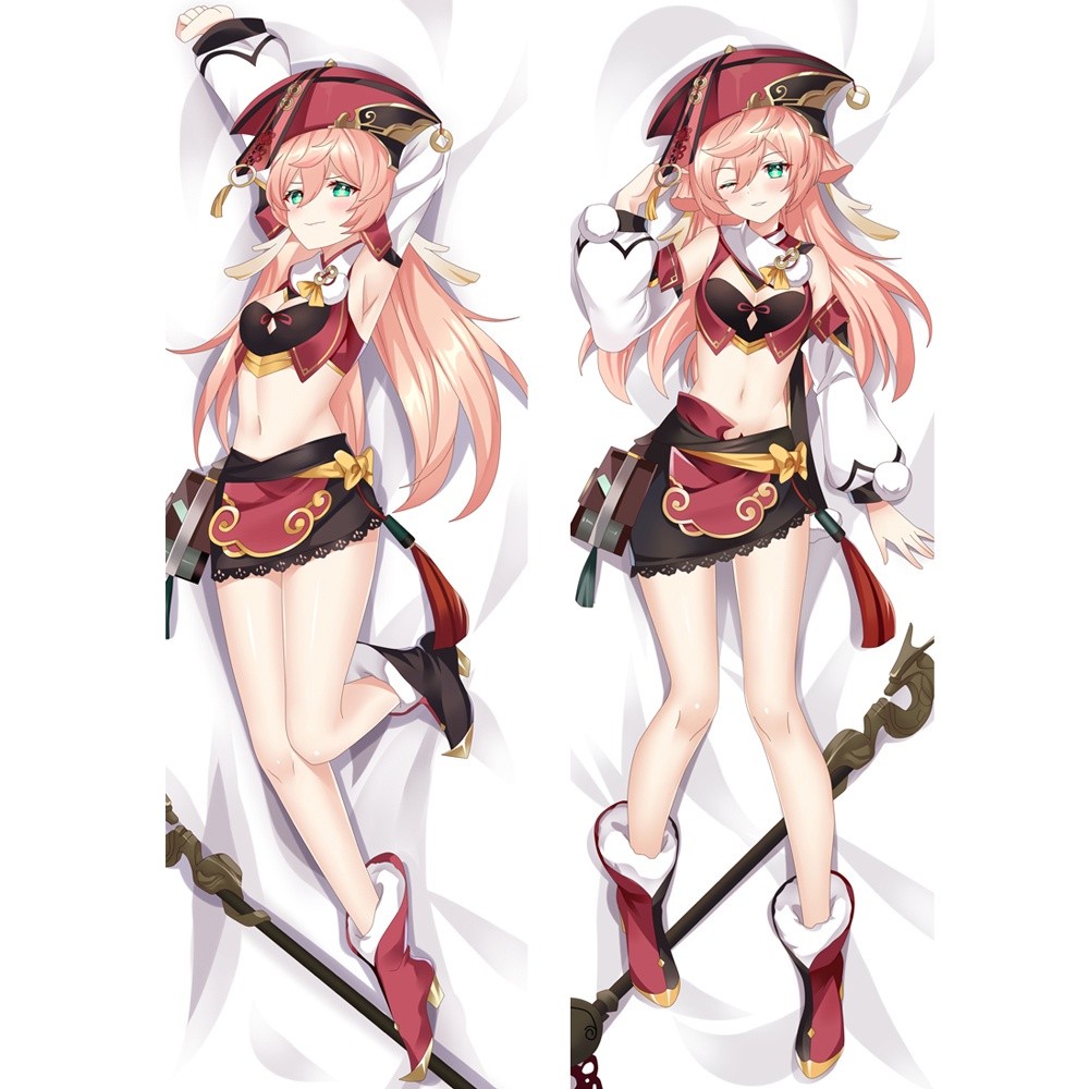 【Stok Tersedia】50X150CM Game Populer Genshin Impact Yan Fei Dakimakura Sarung Bantal Tubuh Pelukan D