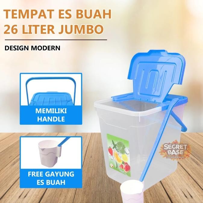 

TOPLES ES BUAH - Bonus Gayung / Tempat Es Buah Besar/ Aquarium Es Buah CS81