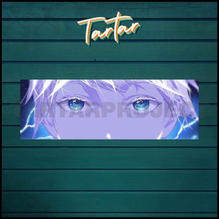 

TERMURAH STICKER STIKER SLAP GOJO SATORU BLUE EYES ANIME VINYL !!!!