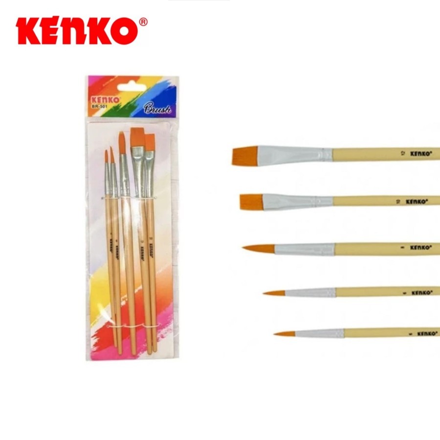 

Kuas Lukis Brush Painting Art Set 5 BR-501 Kenko