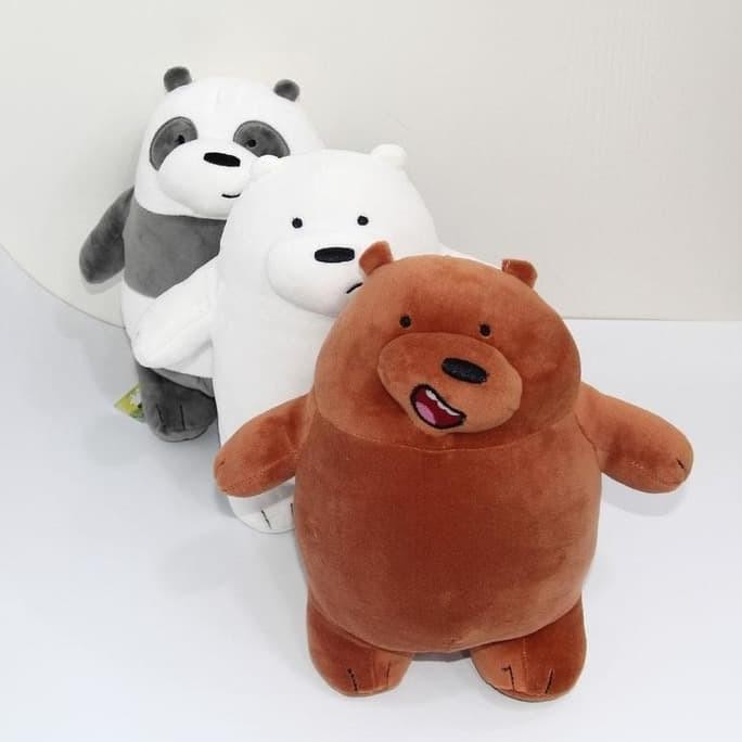 Boneka Panda Boneka Beruang Cokelat Boneka Bare Bear ORIGINAL MINISO