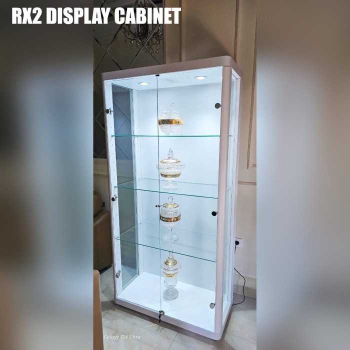 Termurah Lemari Rak Pajang Kaca Pajangan Kristal Hiasan Patung Koleksi Keramik