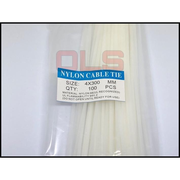 

DISKON KABEL TIE TIES TISH 4X300 MM 30CM PUTIH 100 PC !!!!