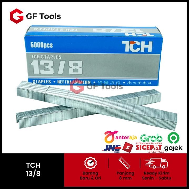

TERBARU ISI STAPLES / ISI STAPLER TEMBAK KAYU - JOK KULIT MOTOR 13/8 - 8MM TCH !!!