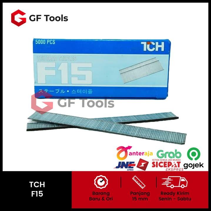 

BEST DEAL ISI PAKU TEMBAK ANGIN F15 TCH STAPLES BENTUK I 15MM AIR GUN NAILER F30 !!!!!!