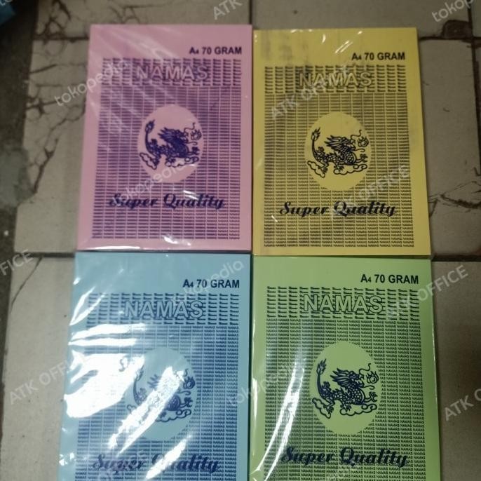 

Terlaris Kertas Hvs Warna A4 70 gram Kertas Warna Namas SALE