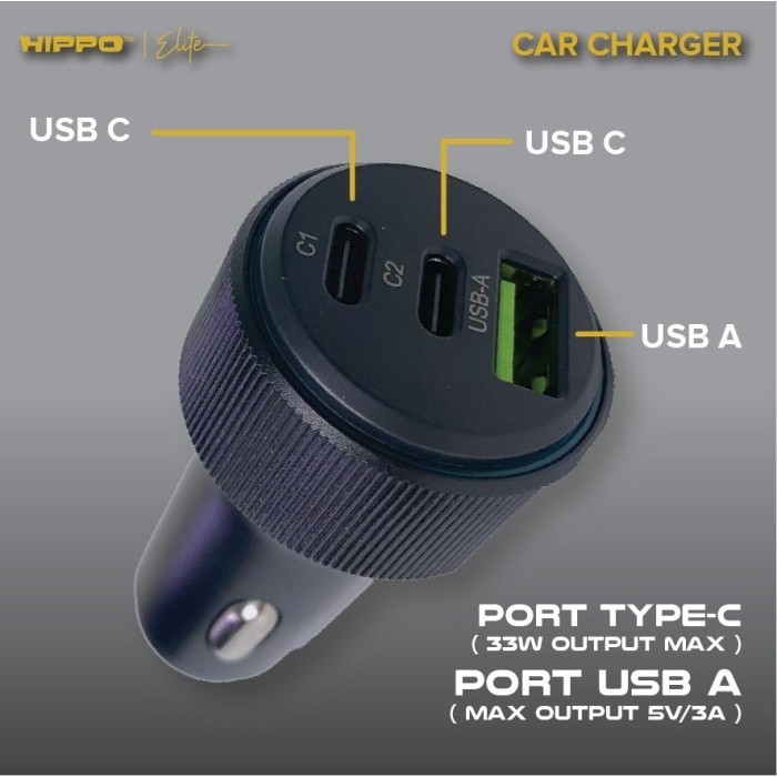 HIPPO ELITE SV-1 Car Charger 42W QC 3.0 Garansi Resmi