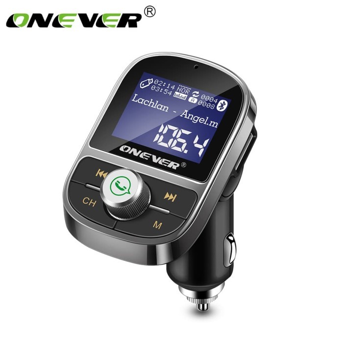 ONEVER HY92 FM Modulator Bluetooth 4.1 Hands-free Car Kit w3.A Charger