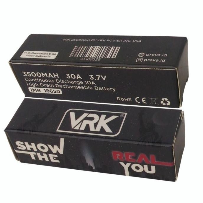 TERBARU - BATERAI VRK 18650 3500MAH VRK BATERAI BATTERY VRK 3500MAH ORIGINAL VRK