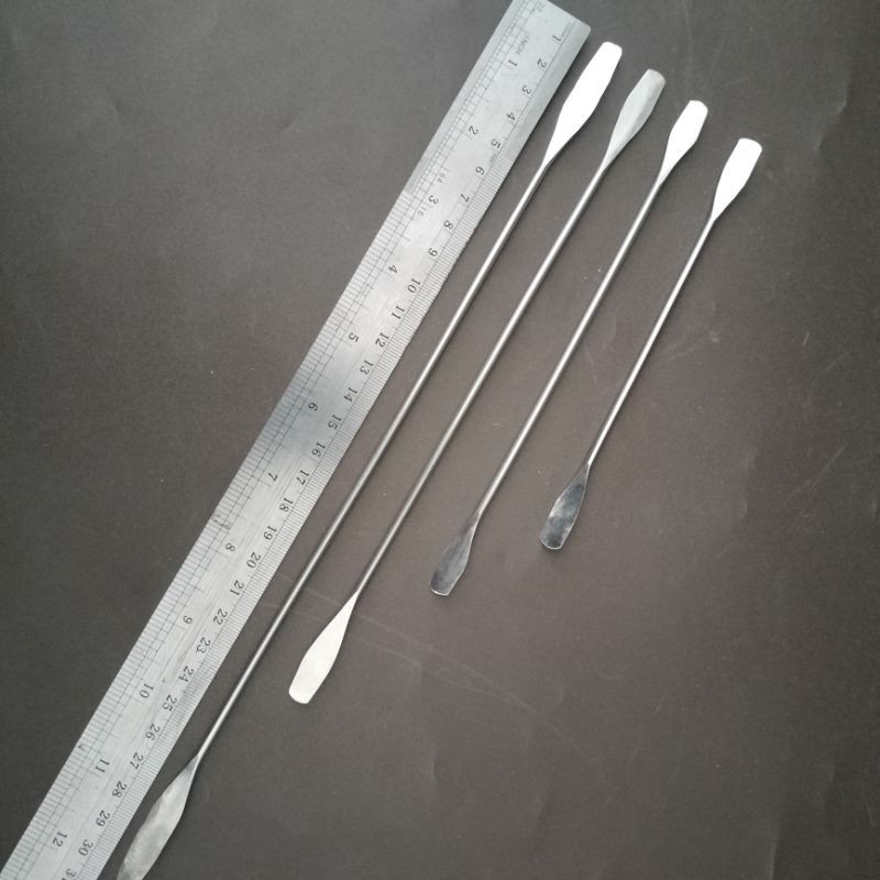 Spatel Spatula Stainless Laboratorium Double Spatel  Dobel Spatula Lab