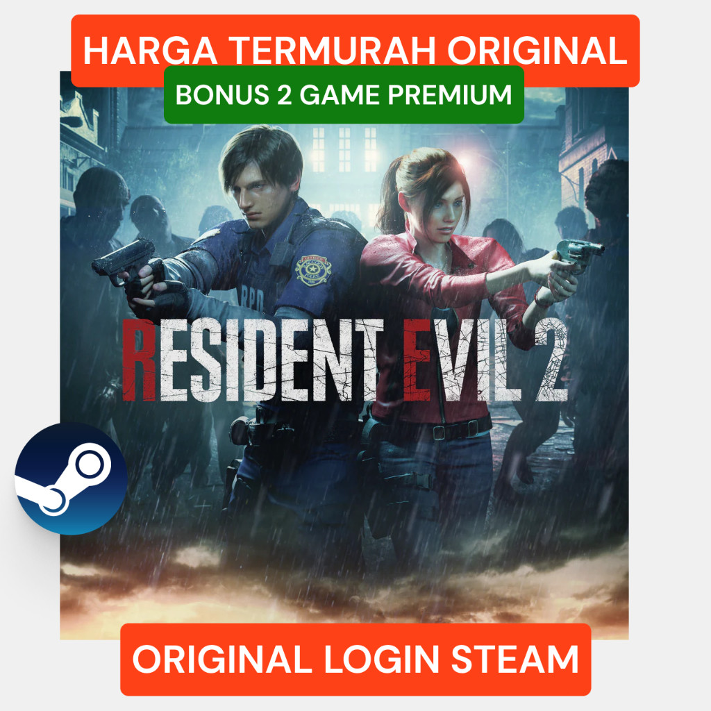 RESIDENT EVIL 2 REMAKE GAME PC LAPTOP STIM ORIGINAL TERMURAH BONUS GAME