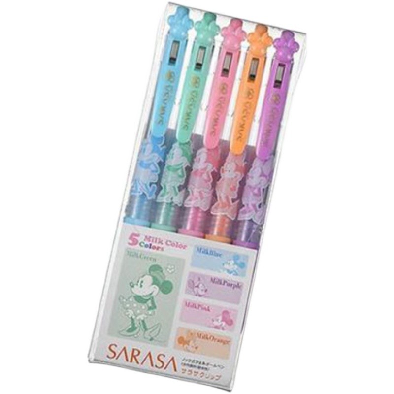 

Jepang Tokyo Disney ZEBRA ZEBRA SARASA Pena Gel Minnie Warna Susu 5 pcs Set 0,5mm |qyRLya76|