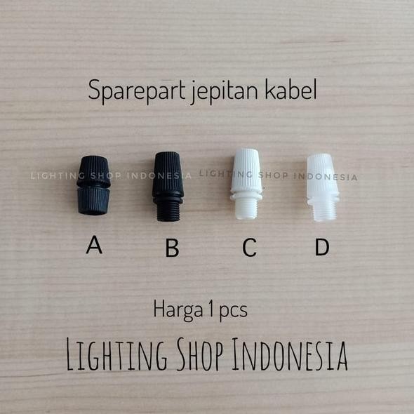 Ikatan kabel jepitan mur baut sparpart sepasang lampu gantung kop base