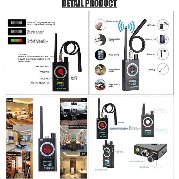 TERMURAH  Detektor Sinyal GPS RF K18 GSM Detektor Sinyal Anti Spy