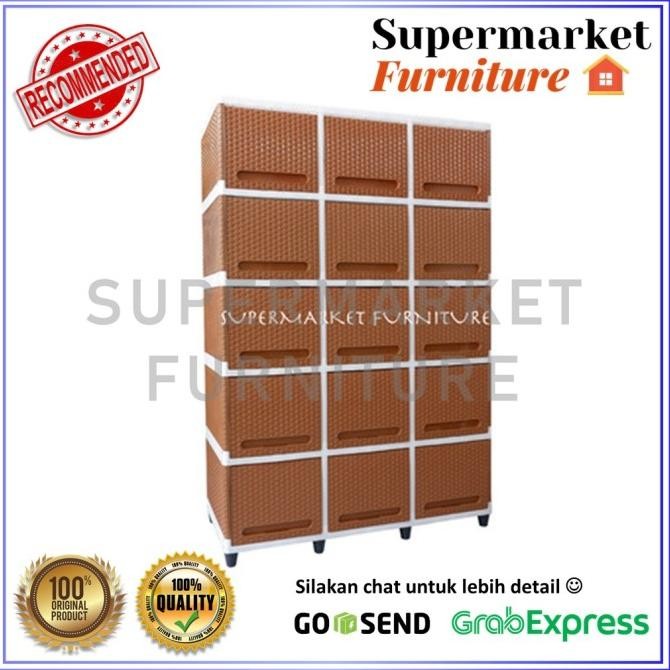 LEMARI PLASTIK CLUB TRIPLE FLIP 5 susun