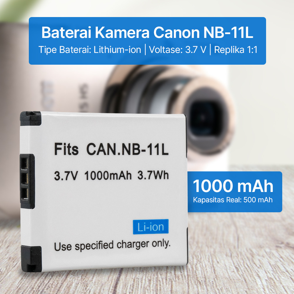 Baterai Kamera Canon NB-11L 1000mAh Canon IXUS Powershoot A2300 A2400 A3400 A3500 DLL