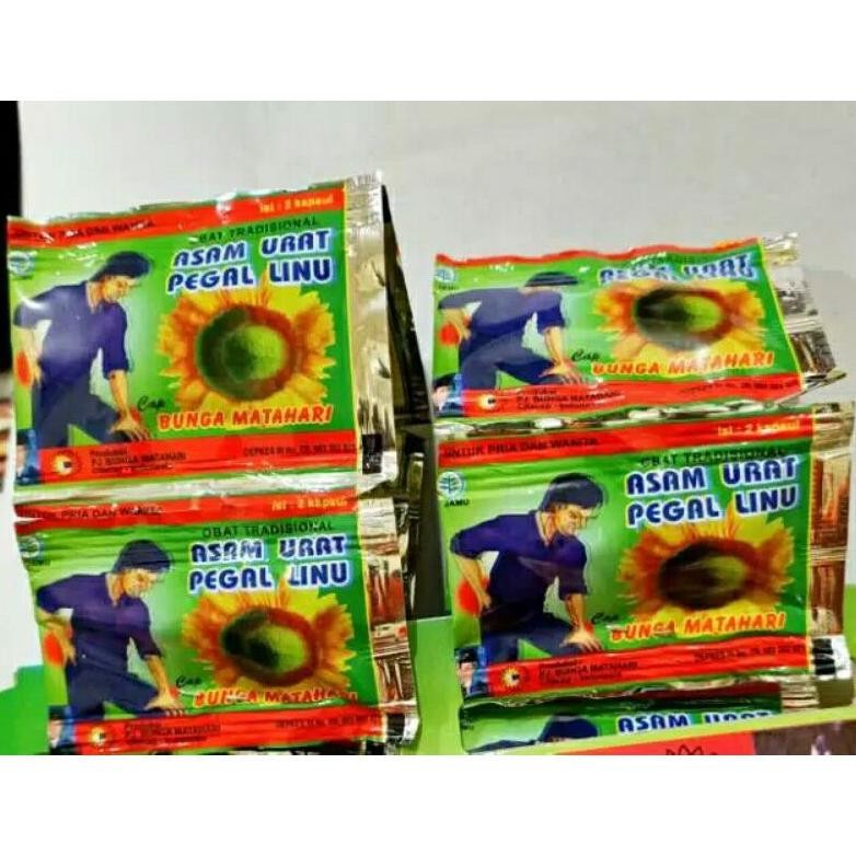 

Terlaris Jamu Asam Urat Pegal Linu Cap Bunga Matahari 20 Sachet @ 2 Kapsul Terlaris