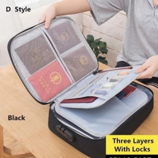 

PREMIUM DOCUMENT BAG HOLDER THREE 3 LAYER WITH LOCK / TAS DOKUMEN DENGAN KUNCI