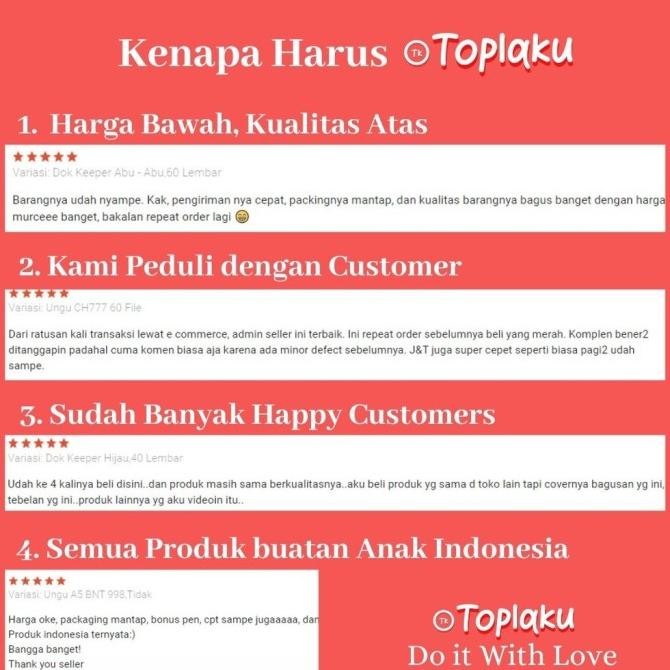 

TOPLA MAP FILE FOLDER DOCUMENT BAG TAS DOKUMEN FILE A4 ISI 13 SEKAT