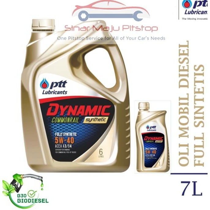 PTT Dynamic Commonrail FULLY SYNTHETIC 5W-40 ACEA A3/B4 Oli Diesel 7 L