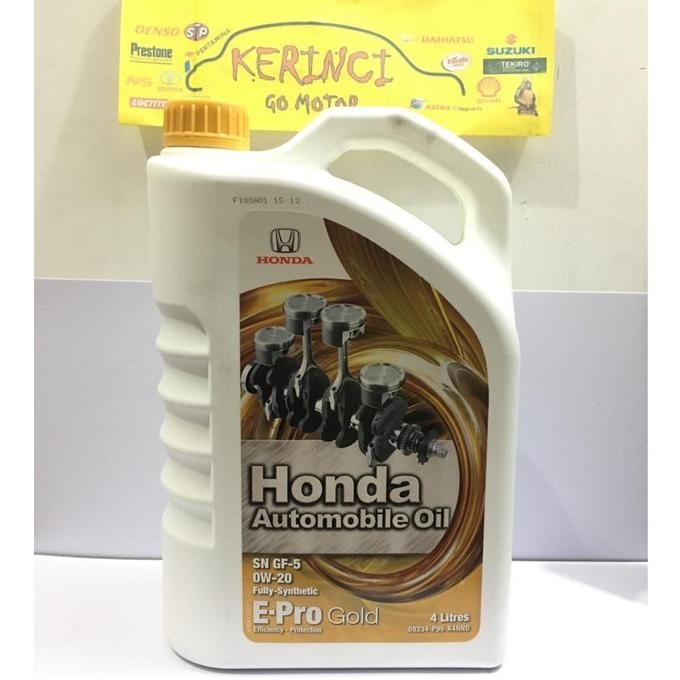 OLI HONDA EPRO GOLD 0W-20 4L FULL SYNTHETIC - OLI MOBIL HONDA EPRO 0W