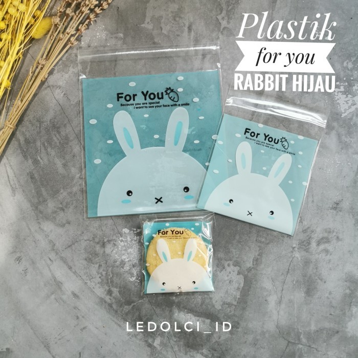 

PLASTIK COOKIES PLASTIK KANTONG SOUVENIR MODEL RABBIT KELINCI