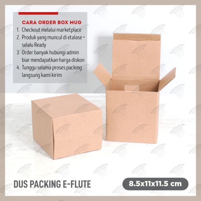 

BOX KARDUS Baru MUG / GELAS 8.5x11x11.5 cm DUS PACKING E-FLUTE