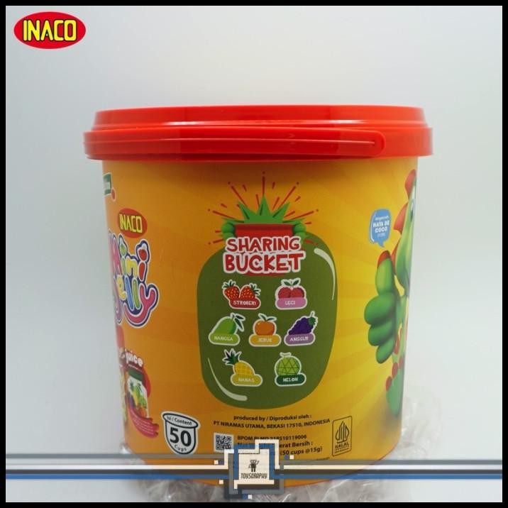 

HOT DEAL INACO MINI JELLY 50 SHARING BUCKET TOPLES JAR JELI NATA DE COCO ISI 50 !!