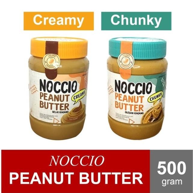 

Noccio Peanut Butter 500Gr / Selai Kacang Olesan Creamy Atau Chunky 500Gr