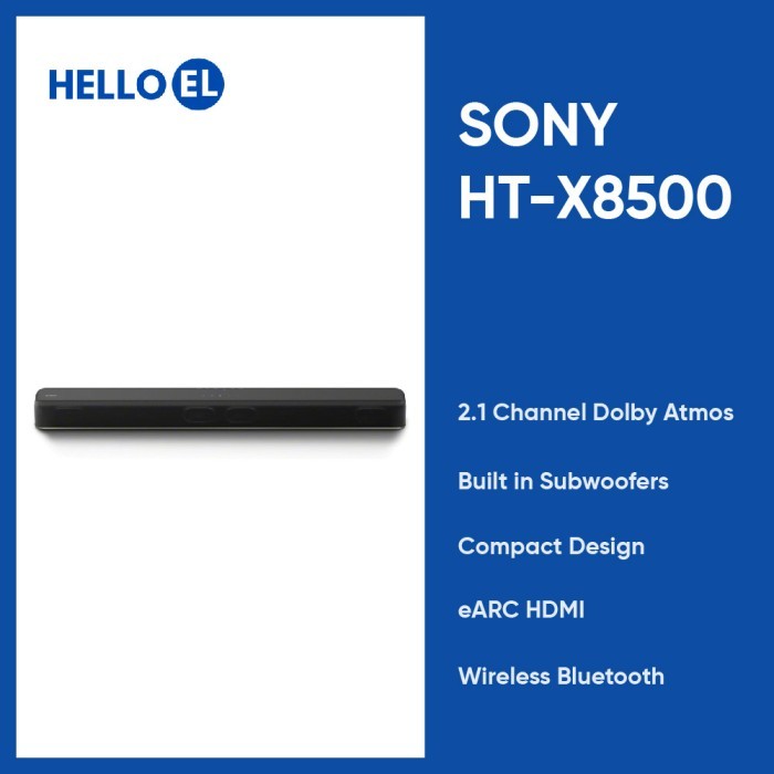 Produk Ready SONY HT-X8500 X8500 SoundBar eARC Dolby Atmos DTS:X Soundbar